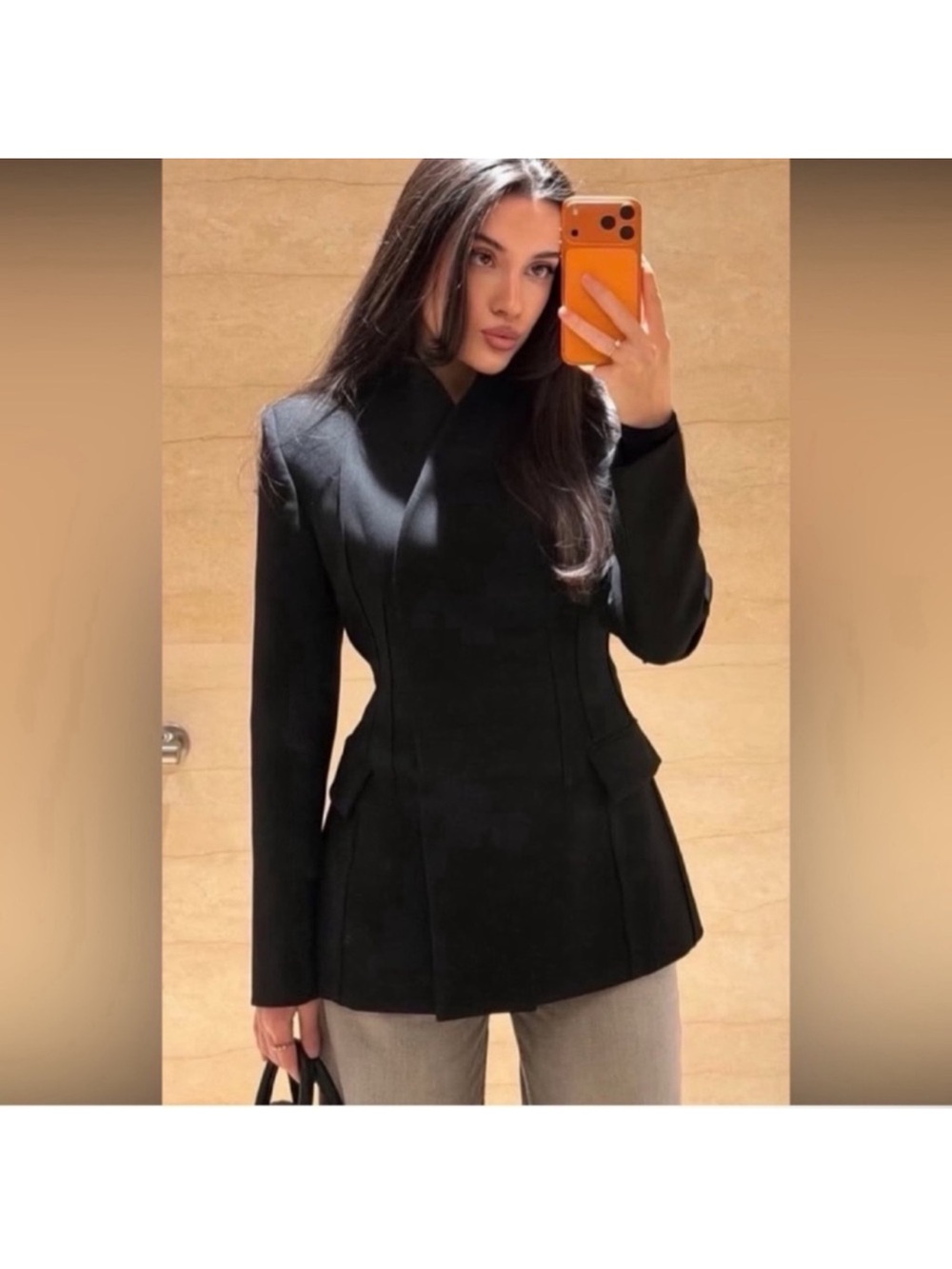 Zara New S Black Women's Tailored Blazer Jacket